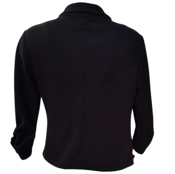 Maurice's 3/4 Sleeve Black Open Front Blazer / Cardigan Size M - Picture 2 of 8